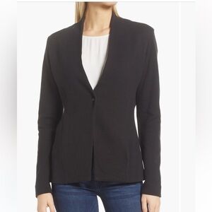 🖤 Nic+Zoe “Sleek” Cotton-Blend Knit Jacket/Blazer, One-Snap, Side Pockets, XXL